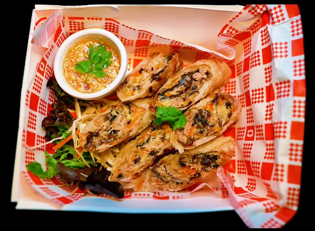 Two Sisters spring rolls first-party photograph
