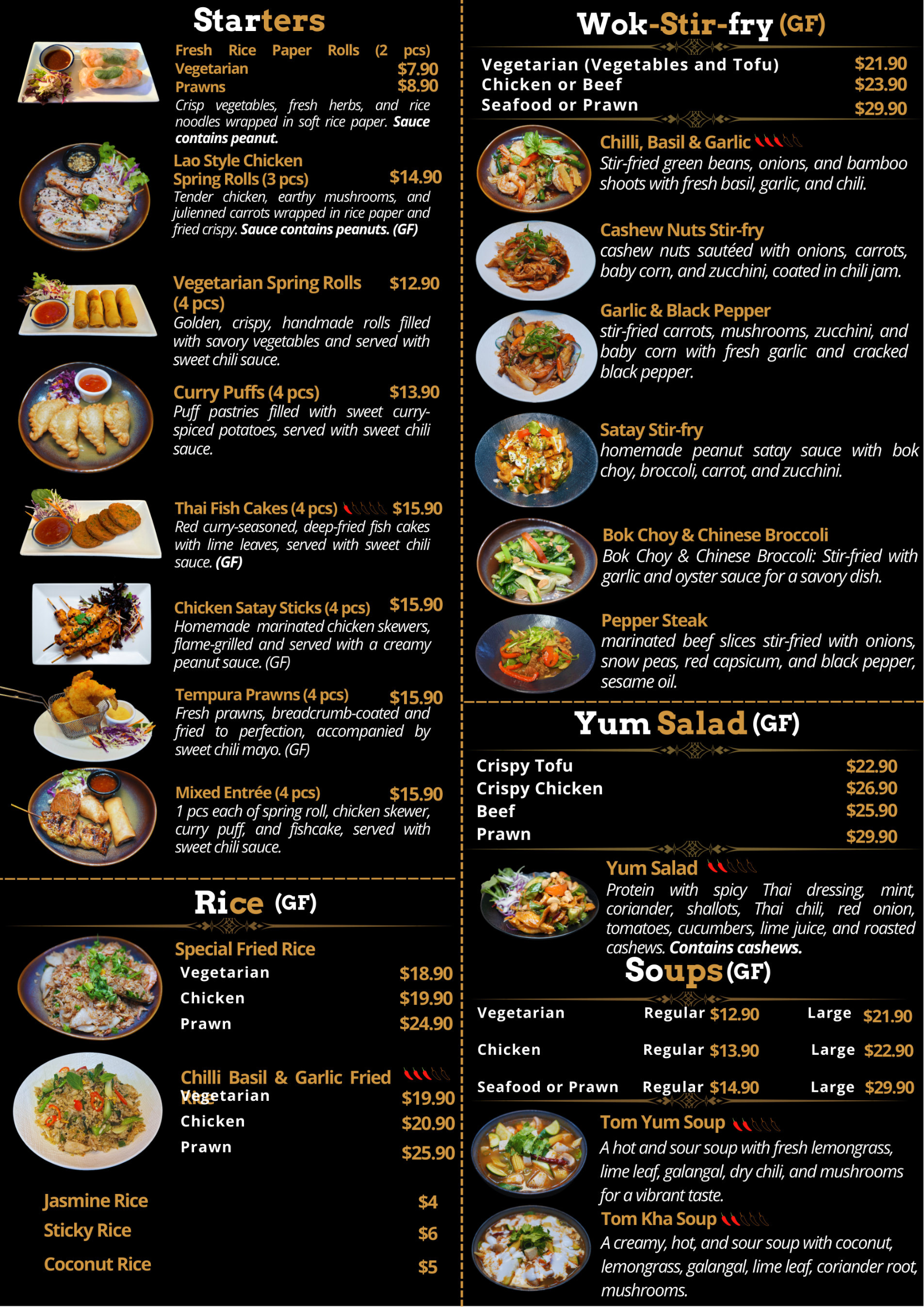 Dickson — Takeaway Menu page